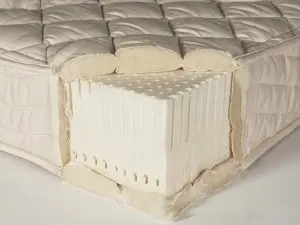 Saltea din latex natural cu proprietăți ortopedice și anatomice